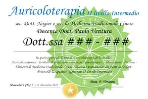 Mal di Testa, patologie muscolo scheletriche e altre si apprendono nel Secondo livello di Auricoloterapia.